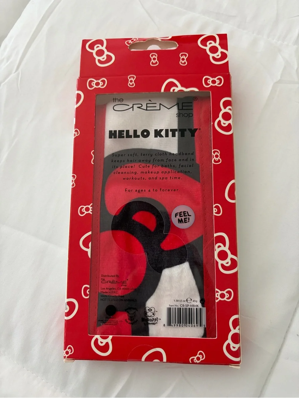 New Hello Kitty Spa Headband Terry cloth the Crème Shop LA limited edition
